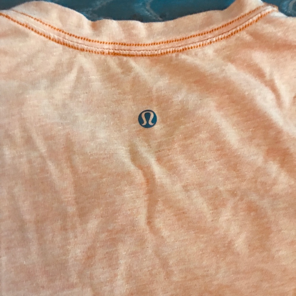 Lululemon Men's V Neck Shirt light orange (M)